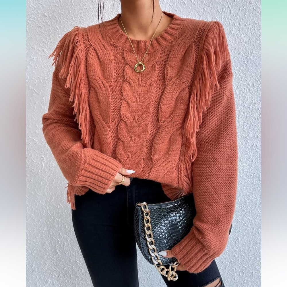 Cable knit sweater